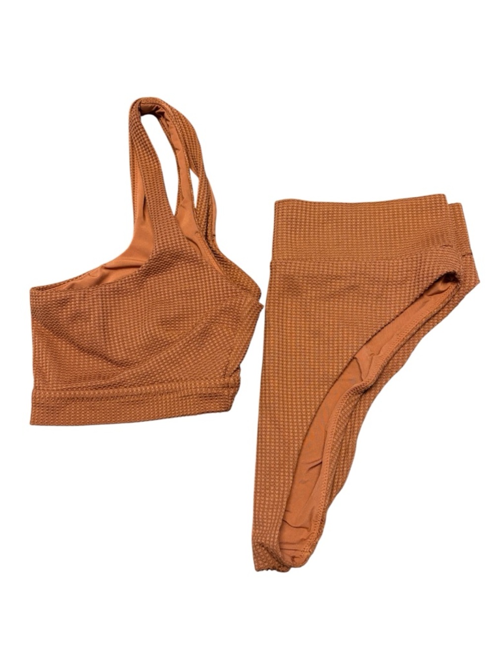 Aerie Waffle Knit High Cut Cheeky Bathing Suit Women’s Size L